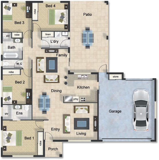 Floorplan - The Redgum 2